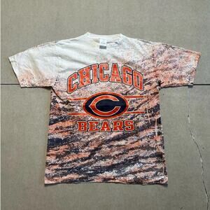90s Vintage Chicago Bears White AOP T Shirt Size L